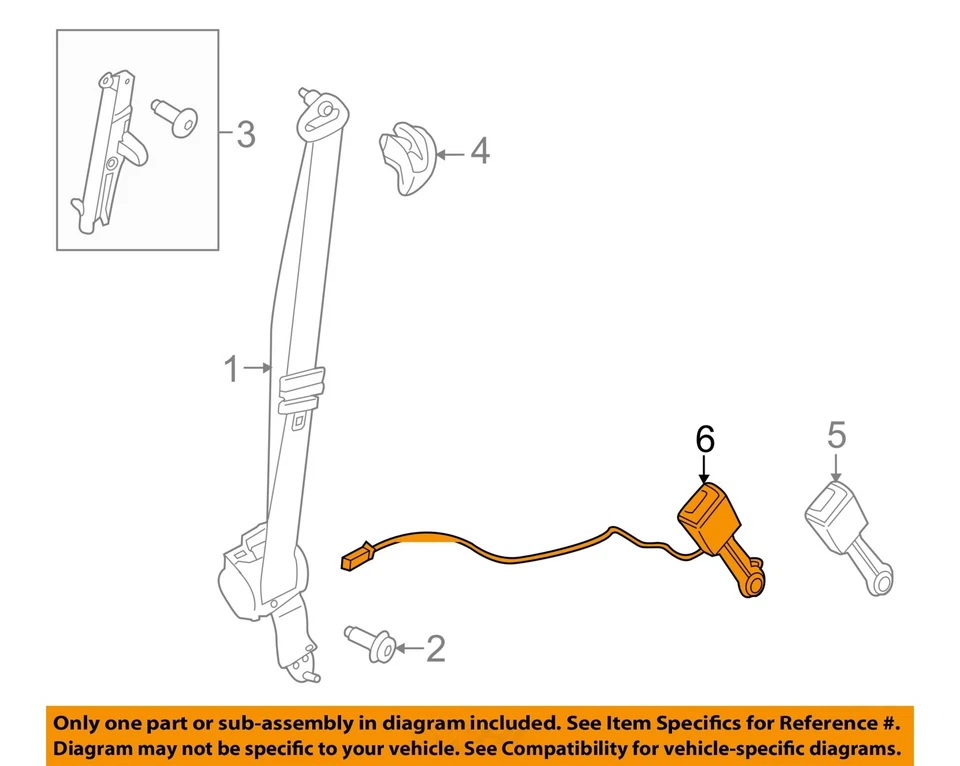 Used Front Left Seat Belt Front fits: 2015 Ford Transit 150 bucket seats driver - Image 2 of 4