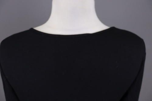 GUCCI Black Long Sleeve Cowl Neck Night Shift A-Line Long Dress Size 40 - Picture 12 of 16