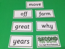 Fry  s Second Hundred Words -100 Cards Sight Word Flash Cards Reading First Grade