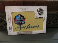 National Treasures 1987 HOF Patch Autograph Steelers Mean Joe Greene 03/35  2011