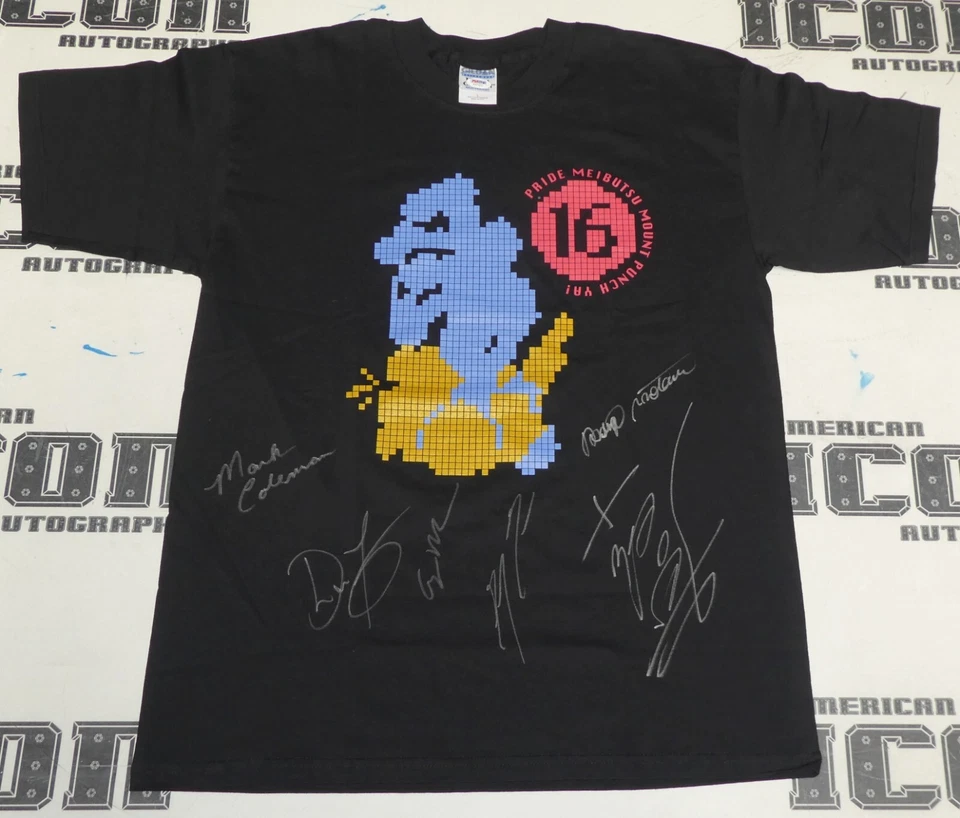 Camisa Antonio Rodrigo Nogueira Akira Shoji Don Frye Firmada Orgullo 16 PSA/DNA UFC Foto 2 de 4
