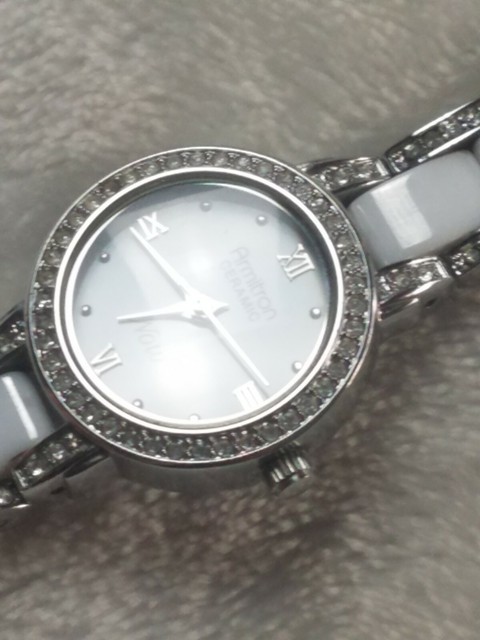 Armitron Now Ceramic 75/3919 Crystal Accent Silver Tone Womens Quartz Watch | eBay