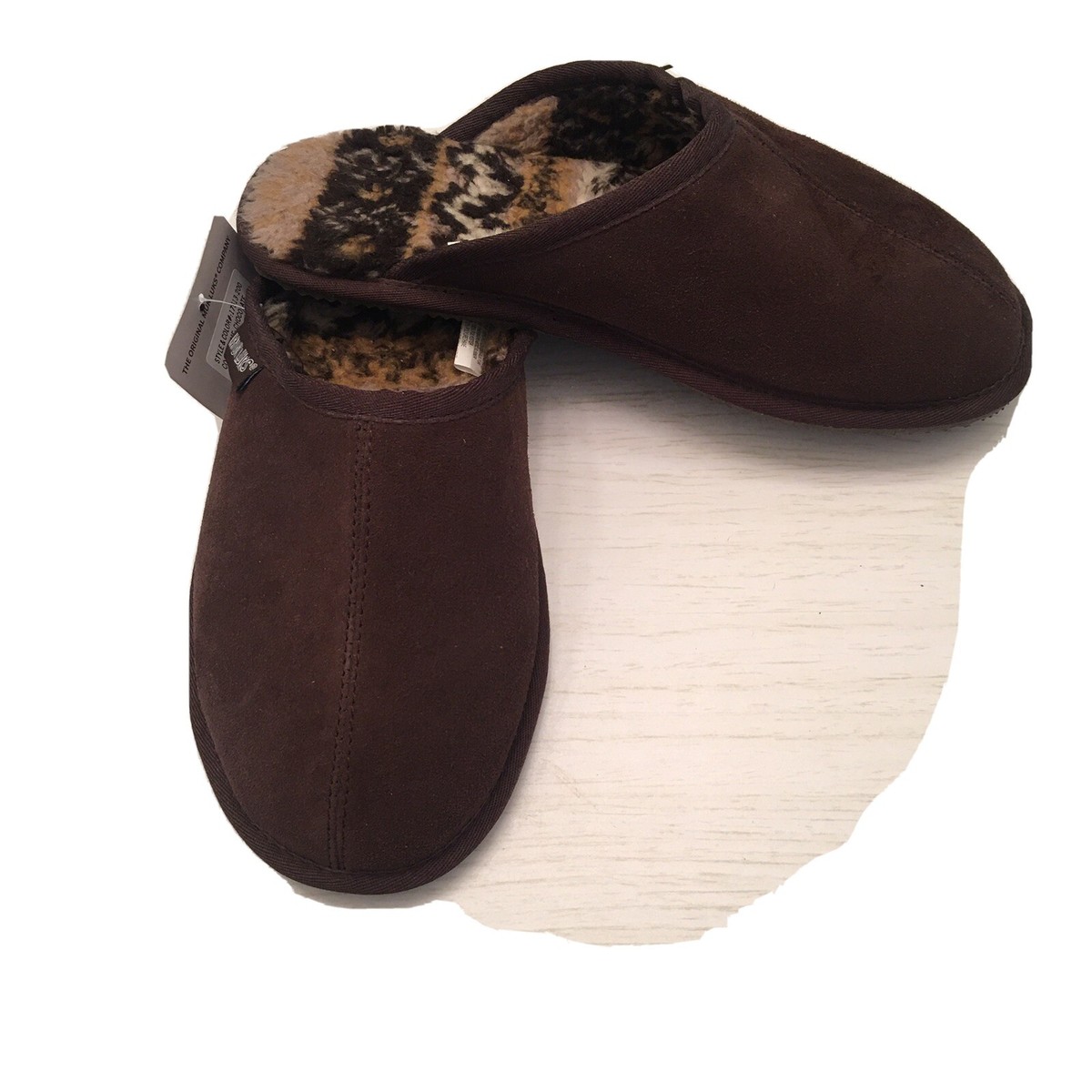NWOT Mens Mukluks Slippers Cow Suede Outer Faux Fur Lining size 9 MUKLUKS Cow Hide Suede Slippers Faux Fur Lining Womens Shoes  main image 3