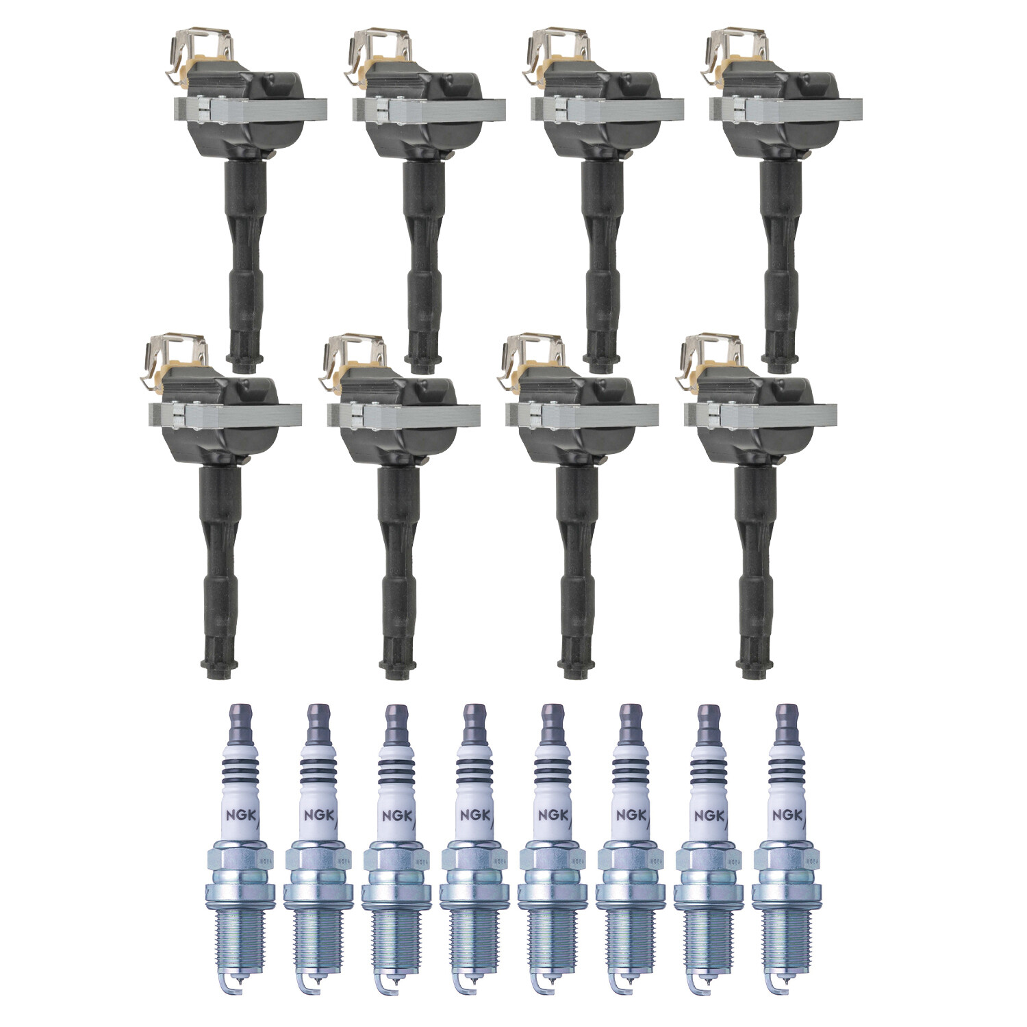 Bosch 8 Ignition Coil NGK 8 Iridium IX Spark Plug Kit For E32 E34 A6 Quattro V8