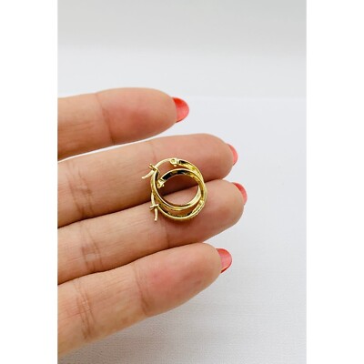 10k Gold Reifen Ohrringe Herren oder Frauen Mädchen