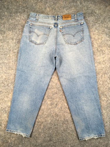 Brown Tab Denim Blue Jeans 38x29 (36x28 