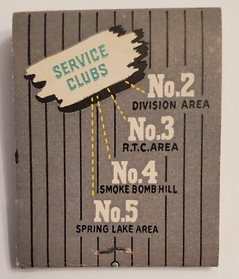 Vintage FORT BRAGG, FULL matchbook; WW2 era; Unused/Unstruck; NOS