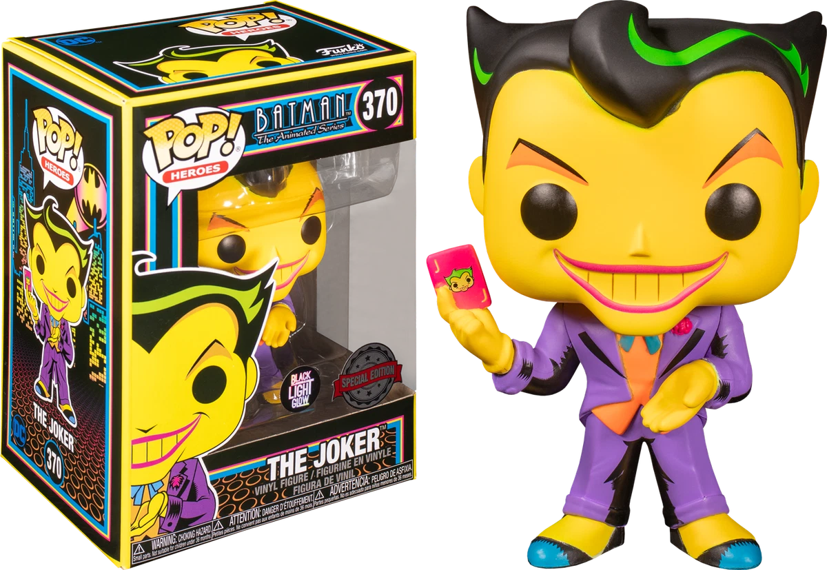 Batman The Animated Series Joker Blacklight 371 Funko Pop Vinyl