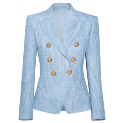 Denim Gold Button blazer-Size Medium
