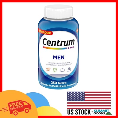 Antioxidant-Rich Multivitamins for Men - 250 Count, Gluten-Free & Easy Swallow