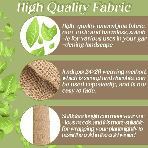 Natural Jute Burlap Fabric Roll 40" x 72 ft - Garden Plant Protection and Decor - Picture 8 of 10