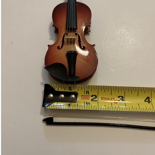 Vintage Mini 5.25" Violin with Bow and Case, Stand Display Music Classical Shelf - Picture 11 of 11