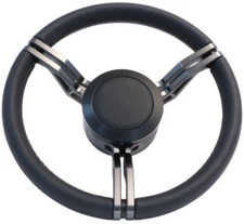 ISOTTA 731-1123TBK OEM 13.8" FANETE TITANIUM GRAY STEERING WHEEL *U