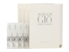 GIORGIO ARMANI ACQUA DI GIO EDT 1.2ml .04oz x 4 COLOGNE SPRAY SAMPLE VIALS