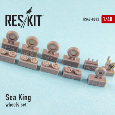 Reskit RS 48-0042 - Wheels Sea King for all versions Resin model kit 1/48 scale