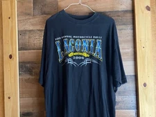 Laconia T-Shirt Mens 2XL Double Sided 2006 Motorcycle New Hampshire Rally Weirs