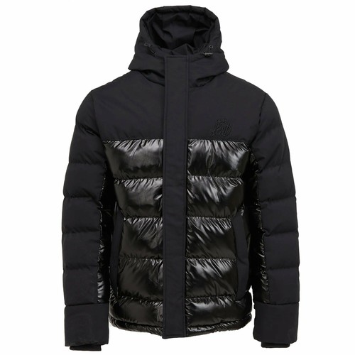 Kings Will Dream Beamsley Black Hooded Puffer Jacket Large