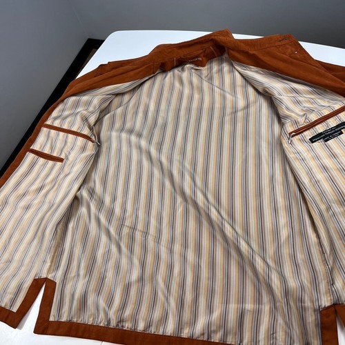 VTG Bugatti lightweight casual button up jacket made in Germany rust size 40R - Picture 7 of 13