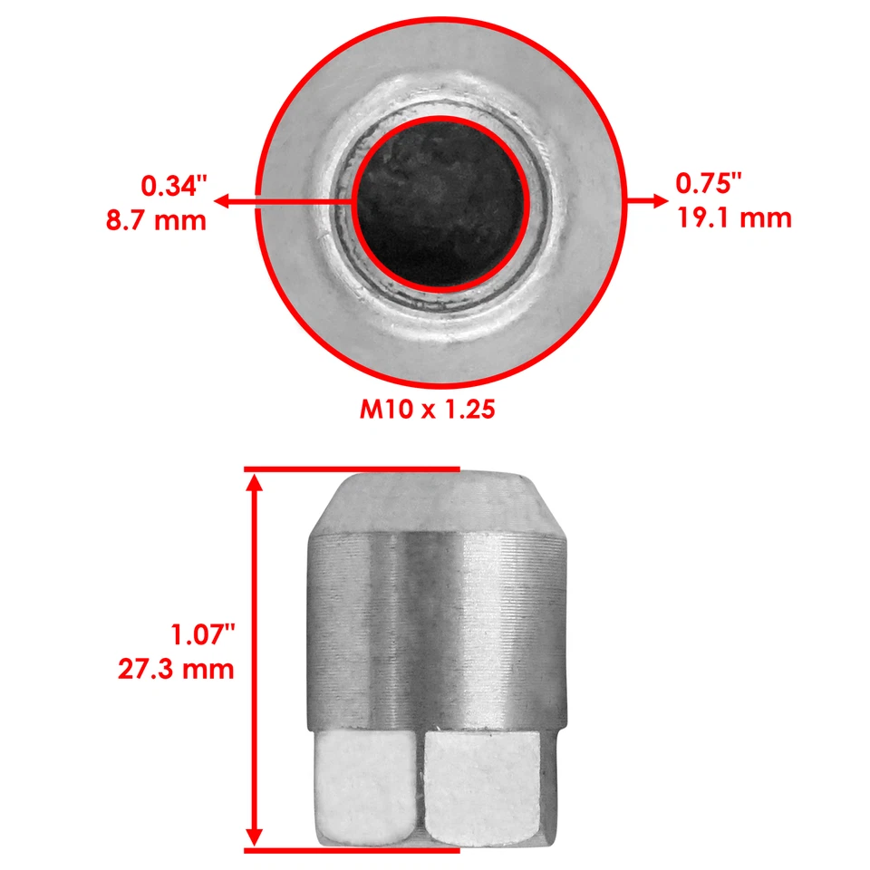 Tuercas y pernos de rueda para Polaris Scrambler 850 XP HO EPS 13-14 / XP 1000 2014-2018 Foto 2 de 4