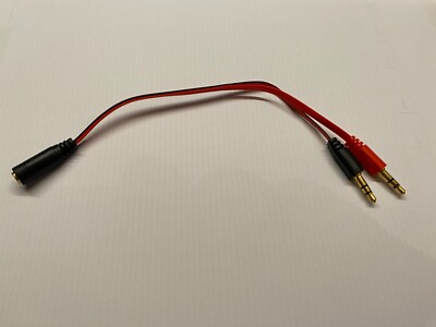 Headphone Adapter 3.5mm AUX Audio Cable 1 FemaleTo 2 Male Mic Splitter