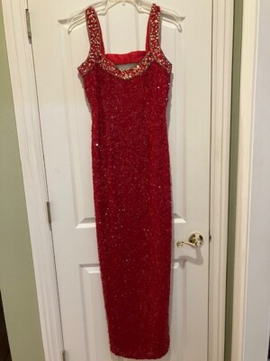 niteline evening dresses Niteline by Della Roufogali 1980s Black Sequin Dress