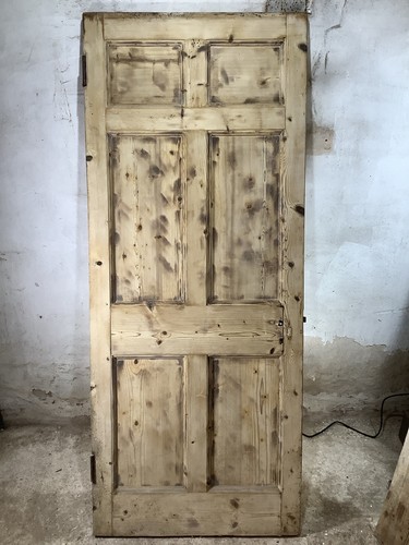 31 3/8"X 76 3/8" Georgian Internal Stripped Pine Six Panel Door 2over2over2 - Picture 7 of 12