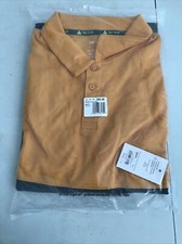 Tek Gear Mens DryTek Orange Long Sleeve Golf Polo Shirt L NWT Ret 35 APO-4 