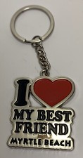 Heart Best Friend Keychain I Love My Best friend Charm Heart Myrtle Beach
