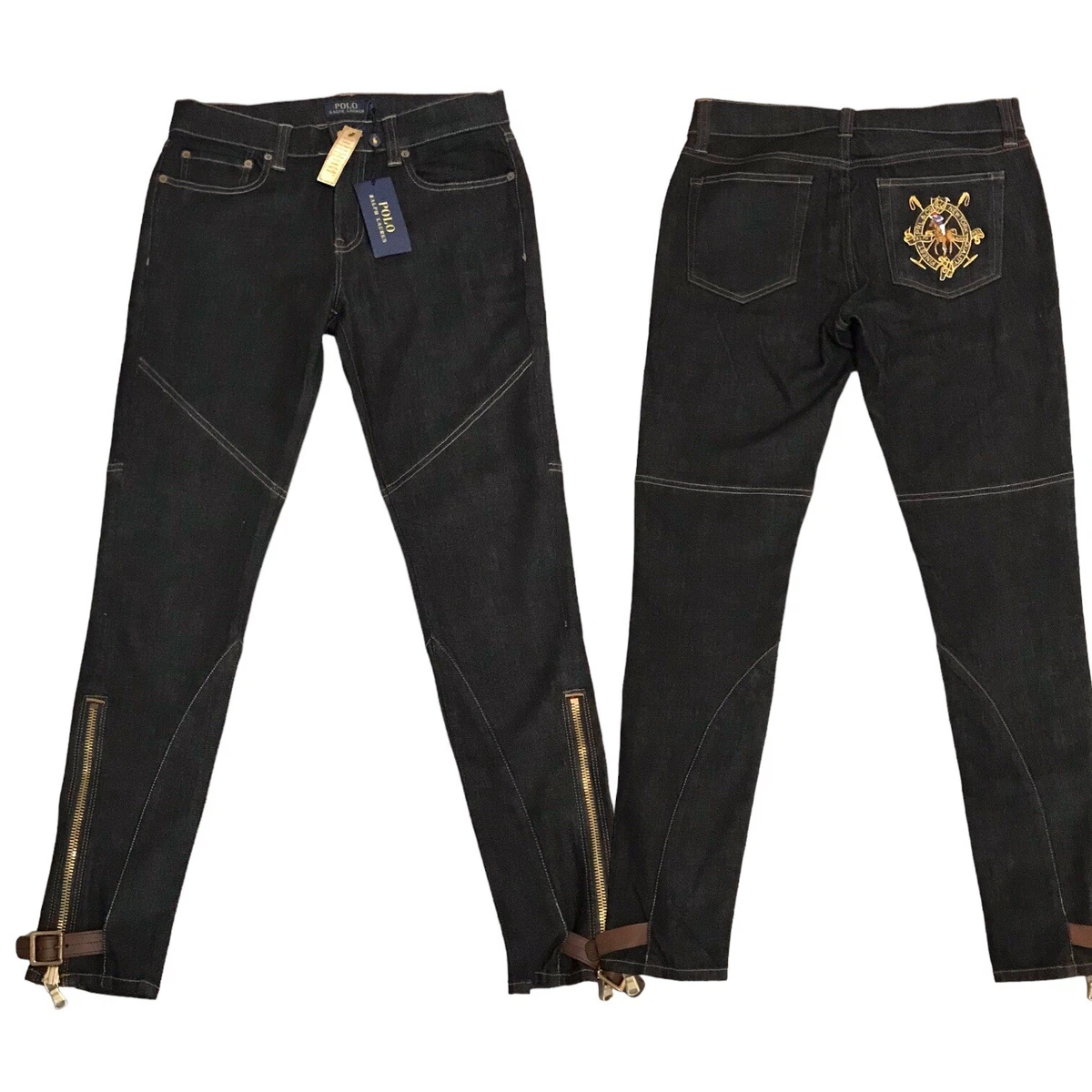 Black jeans sale with gold zippers