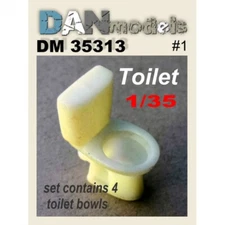 Dan Models 35313 Scale 1:35 Accessories for Diorama. Toilet Bowls (kit #1) 4 pcs