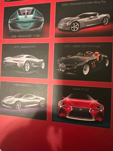 CONCEPT CARS 16 FRAMEABLE PRINTS RARE 10 In X 15“ NEW NEVER OPENED BOX - Picture 9 of 9