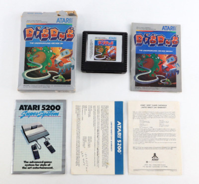 Dig Dug Atari 5200, 1983 Complete W/ Manual & Box Tested