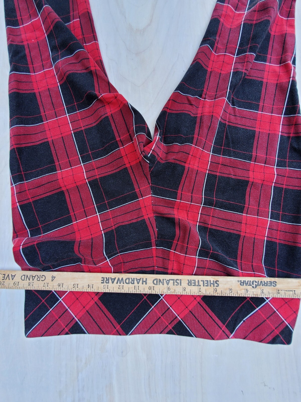 Torrid Pixie Red Black Plaid Pull On Tummy Contro… - image 8