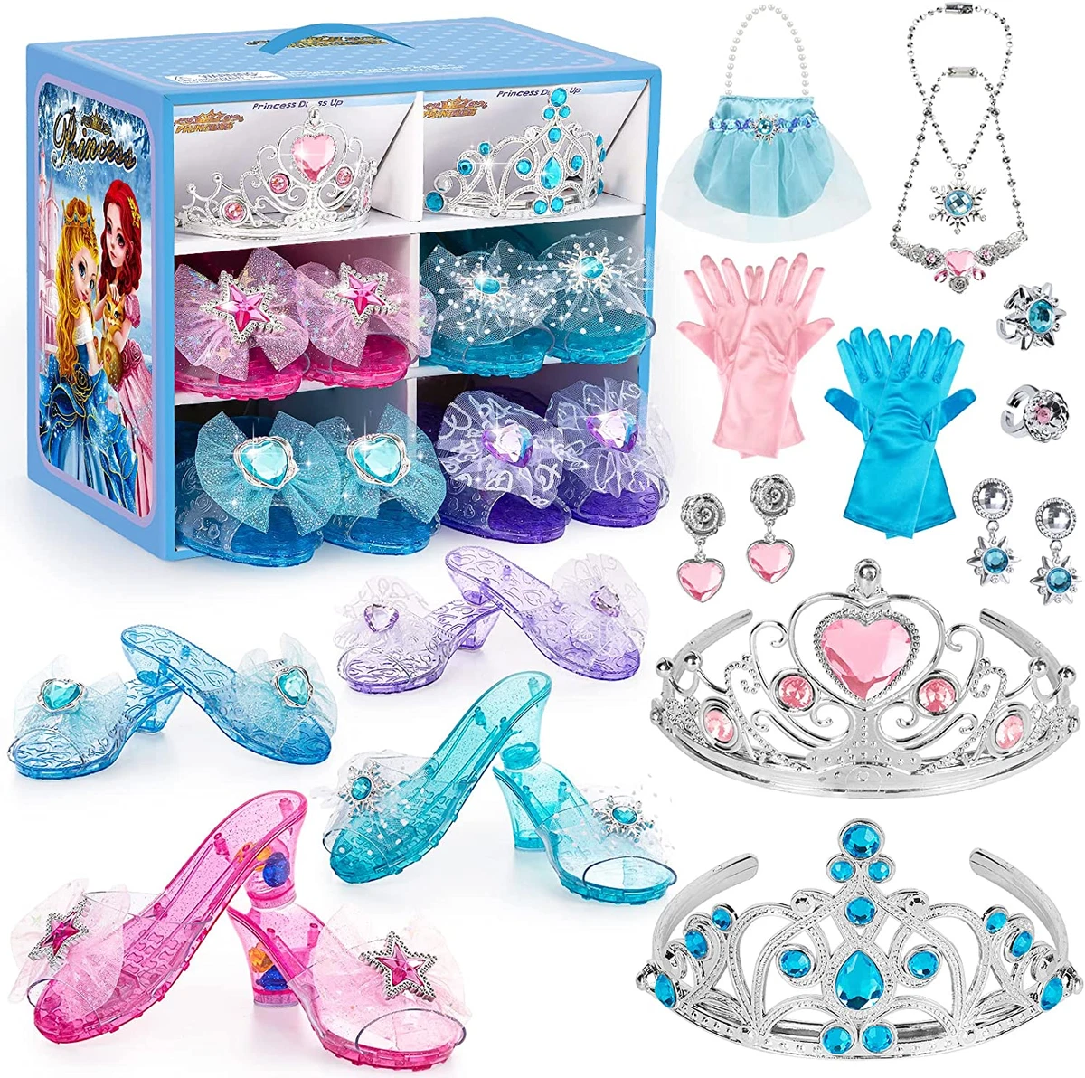 Disney princess dress clearance up shoes set