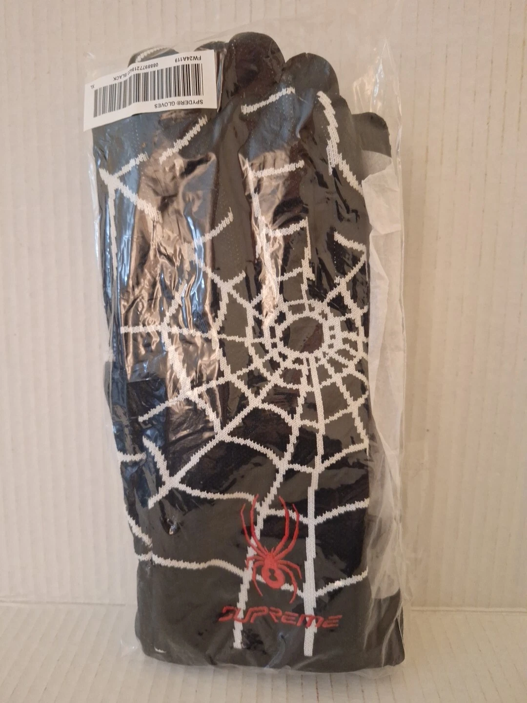 Gants Supreme®/Spyder® noirs taille XL