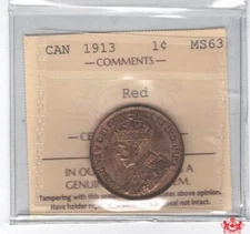 1913 Canada 1 Cent - ICCS MS63 - XMY 159