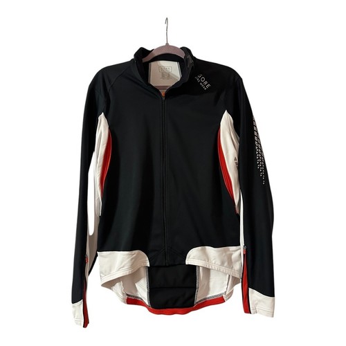 Gore Bike Wear Windstopper Cycling Jacket Womens Full Zip Black White Size XL