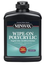 Minwax 40917 Pint Water Based Clear Satin Wipe On Polycrylic Polyurethane Finish