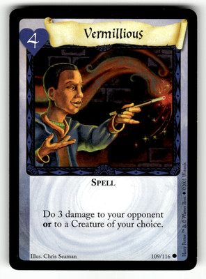 Harry Potter Vermillious 2001 Trading Card Game Wizards 109/116