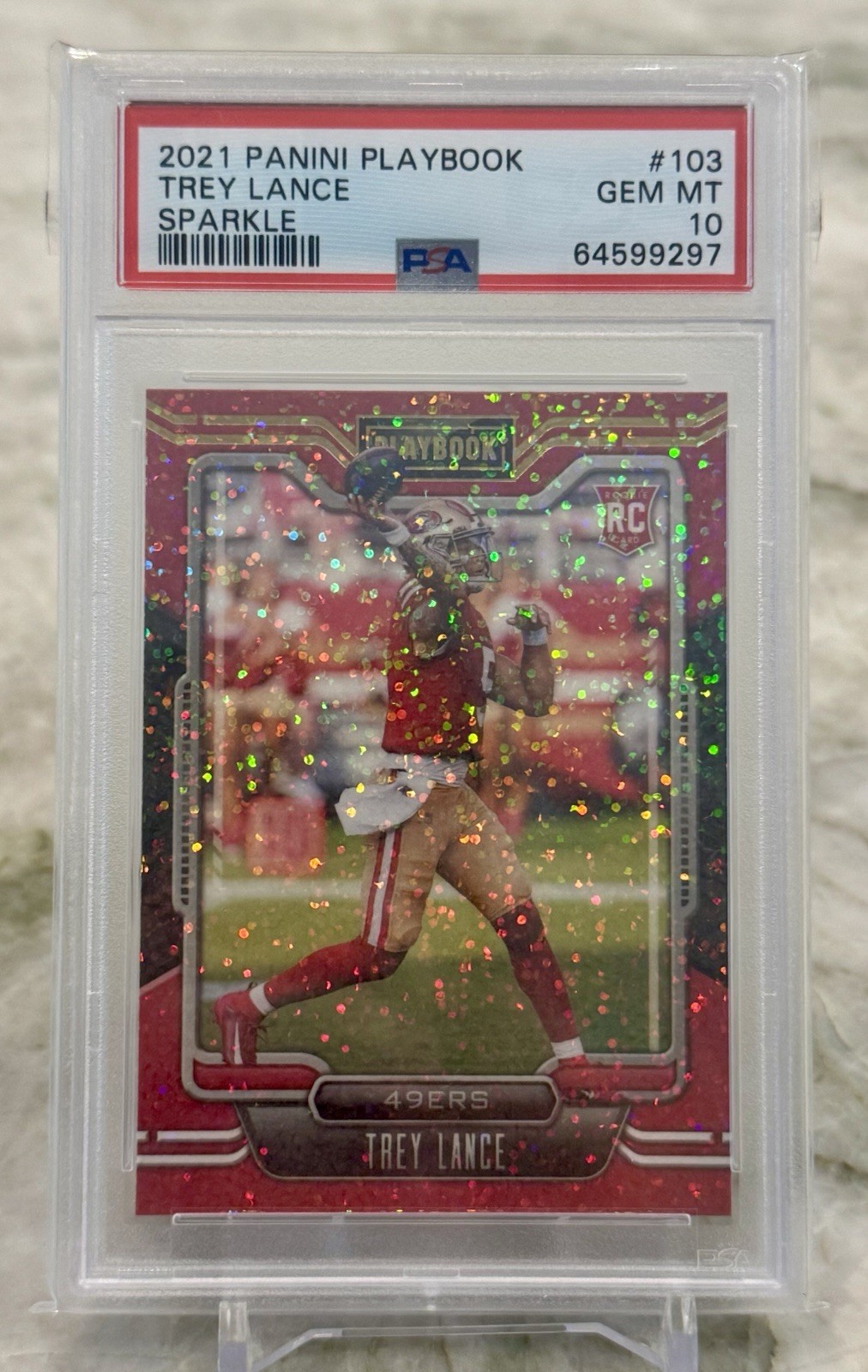 Trey Lance Panini Playbook #103 Sparkle