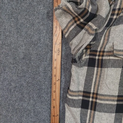 Carbon2Cobalt Hooded Shirt Jacket Mens Large Tan Black Plaid Elbow Patches image 8