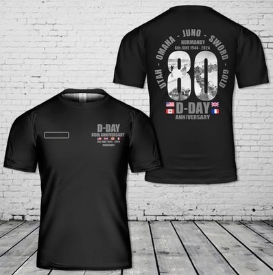 Custom Name D-Day 80th Anniversary 2024 T-Shirt 3D