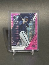 2022 Panini Chronicles #24 Christian Yelich Phoenix Pink Pulsar Prizm Milwaukee