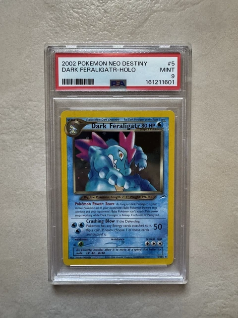 DARK FERALIGATR-HOLO POKEMON NEO DESTINY 2002 5 PSA 9 ✅🔥