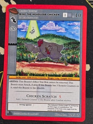MetaZoo CCG Mike the Headless Chicken UFO: First Edition 121/165 Reverse Holo...