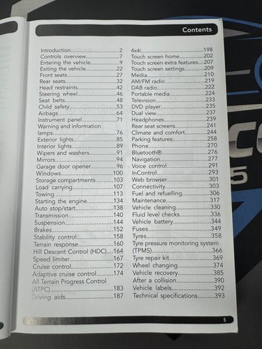 LAND ROVER DISCOVERY 5 OWNERS PACK / HANDBOOK / MANUAL + WALLET 16~20 (2017) - Picture 3 of 6