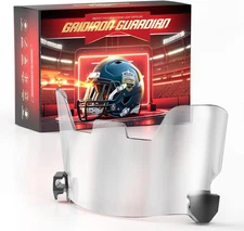 Pro-Grade Football Helmet Visor - anti Fog Clear Shield with Visor Clips, Shatte