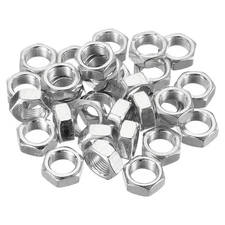 M12 x 1.0 Hexagonal Steel Nuts, 30pcs Metric Zinc Plated Thread 7mm Height