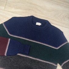 Vintage Brooks Brothers Sweater Brooksgate Medium Wool Knit Stripped USA Made
