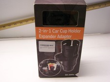 Adjustable Car Cup Holder Expander Adapter - 2 in 1 - 360 Degree Rotating Expand